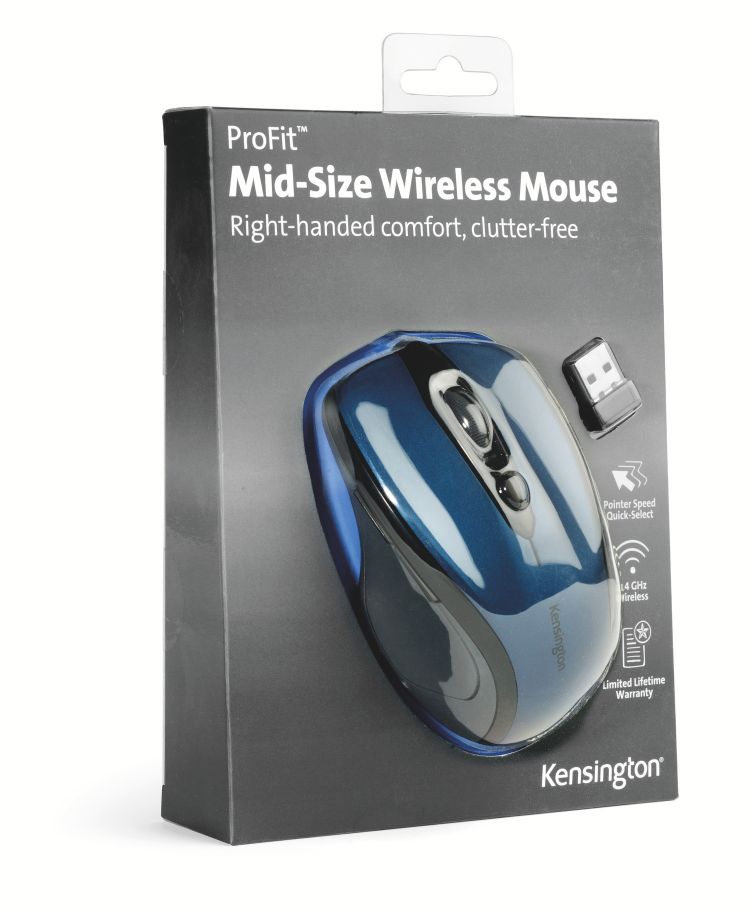Kensington K72421WW Pro Fit Wireless Mid-Size Mouse Blue - Image 6