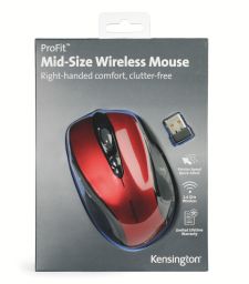Kensington K72422WW Pro Fit Wireless Mid-Size Mouse Red thumbnail 7