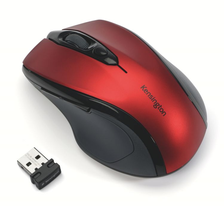 Kensington K72422WW Pro Fit Wireless Mid-Size Mouse Red - Image 3