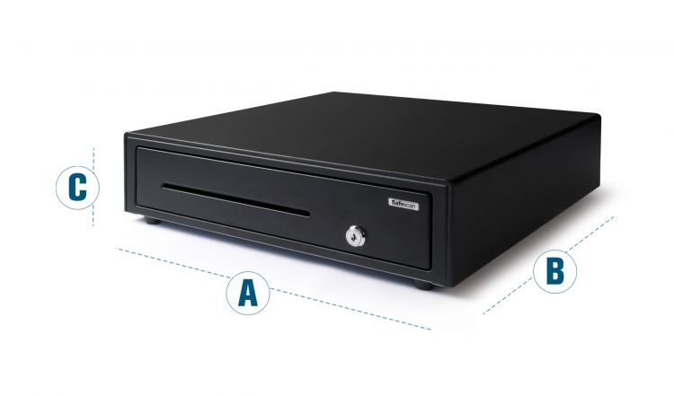Safescan LD-4141 Low Duty Cash Drawer with 8 Coin and 4 Note Trays - Image 1