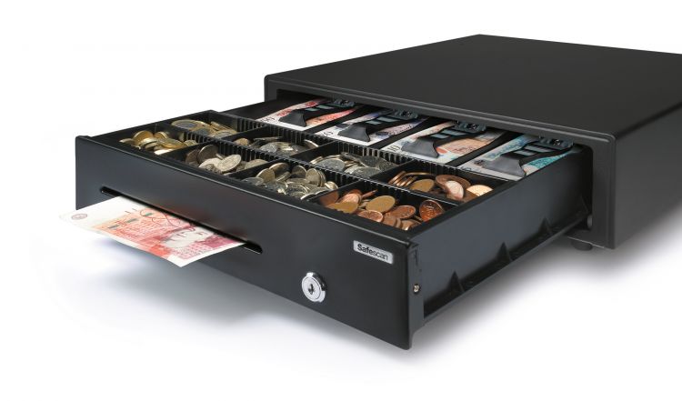 Safescan LD-4141 Low Duty Cash Drawer with 8 Coin and 4 Note Trays - Image 4