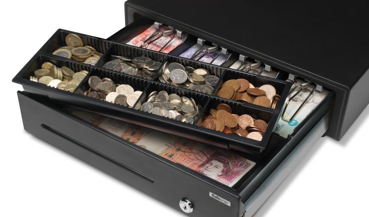 Safescan SD-4141 Standard Duty Cash Drawer with 8 Coin and 4 Note Trays - Image 7