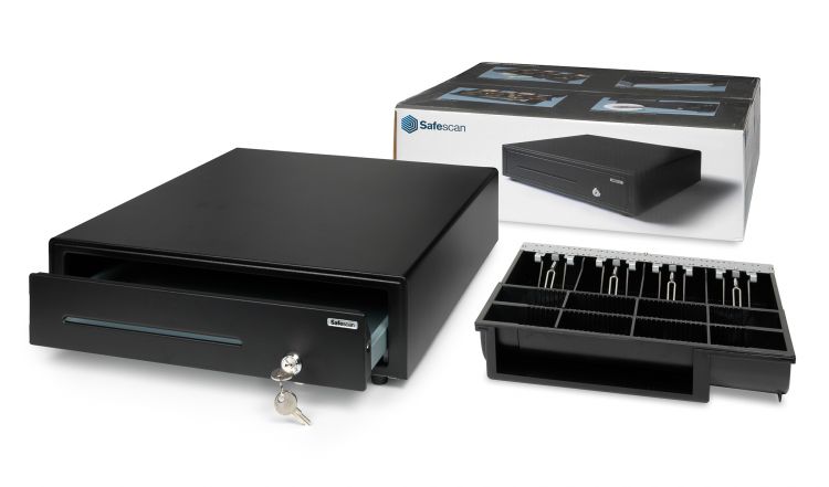 Safescan SD-4141 Standard Duty Cash Drawer with 8 Coin and 4 Note Trays - Image 2
