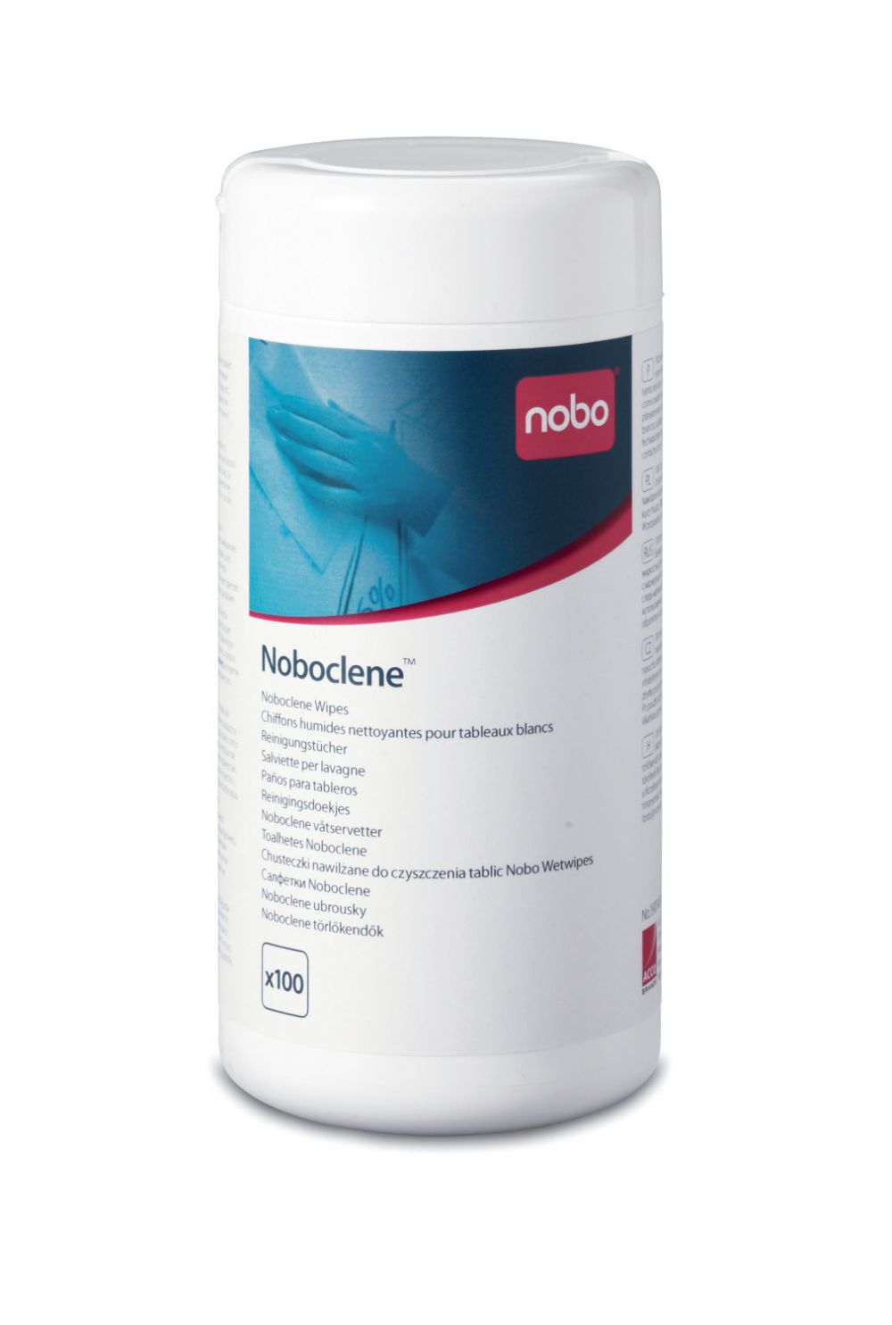 Nobo 1901438 Noboclene Cleaning Wipes Tub of 100