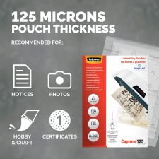 Fellowes 53075 IL A3 125Mic Pouch 100pk thumbnail 3