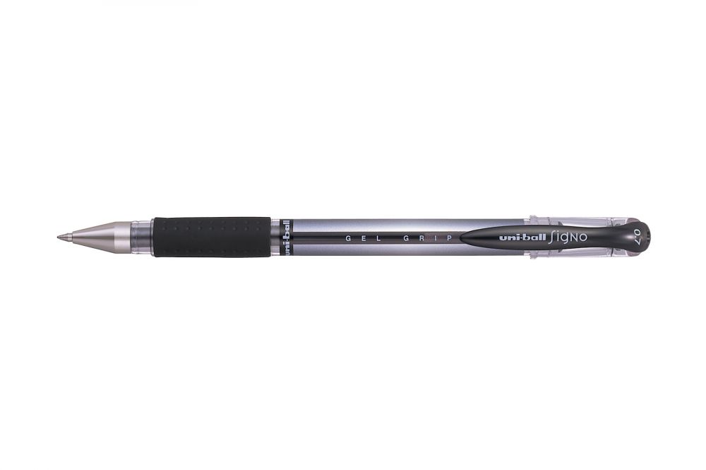 uni-ball Signo 12 Pack Black Gel Grip Rollerball Pen 0.7mm Medium Nib