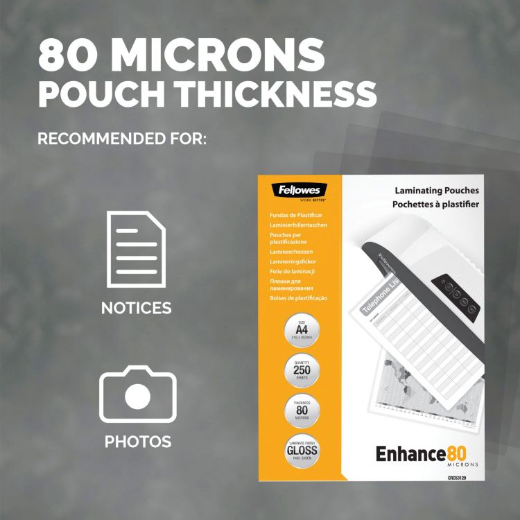Fellowes 5312903 A4 80Mic Pouch 250pk - Image 3