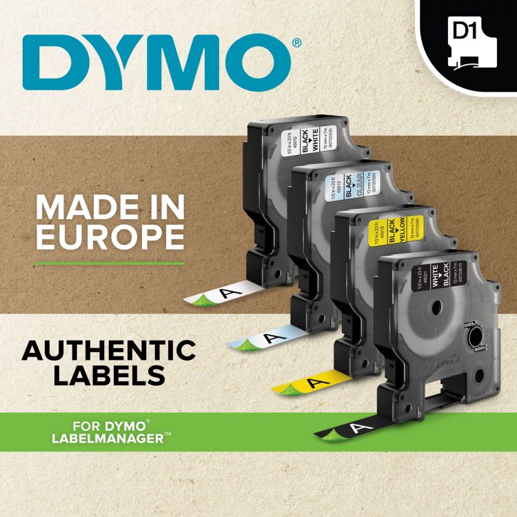 Dymo 53717 24mm x 7m Black on Red Tape - Image 6