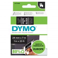 Dymo 53721 24mm x 7m White on Black Tape thumbnail 1