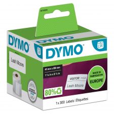 Dymo 11356 41mm x 89mm Name Badge Labels Black on White thumbnail 1