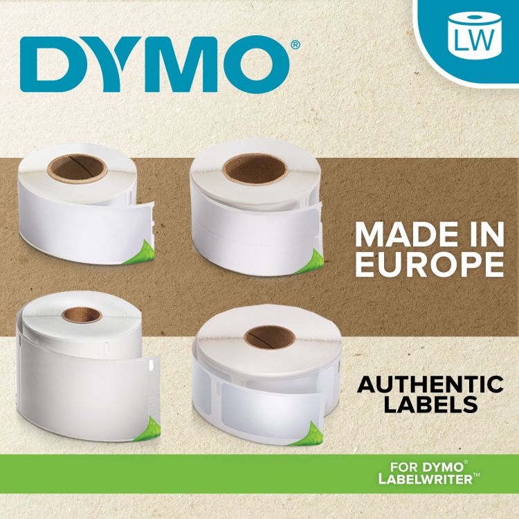 Dymo 11356 41mm x 89mm Name Badge Labels Black on White - Image 3