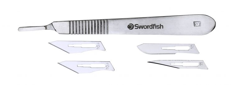 Swordfish Scalpel No.3 metal with 4 Blades Blister - Image 3
