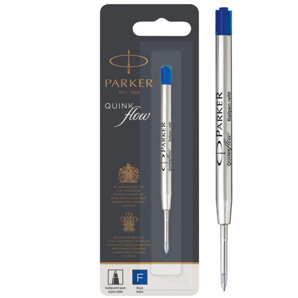 Parker 1950368 Quinkflow Ball Pen Refill Blue Ink Fine Box of 12