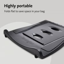 Kensington K52788WW SmartFit EasyRiser Laptop Cooling Stand - Black thumbnail 2