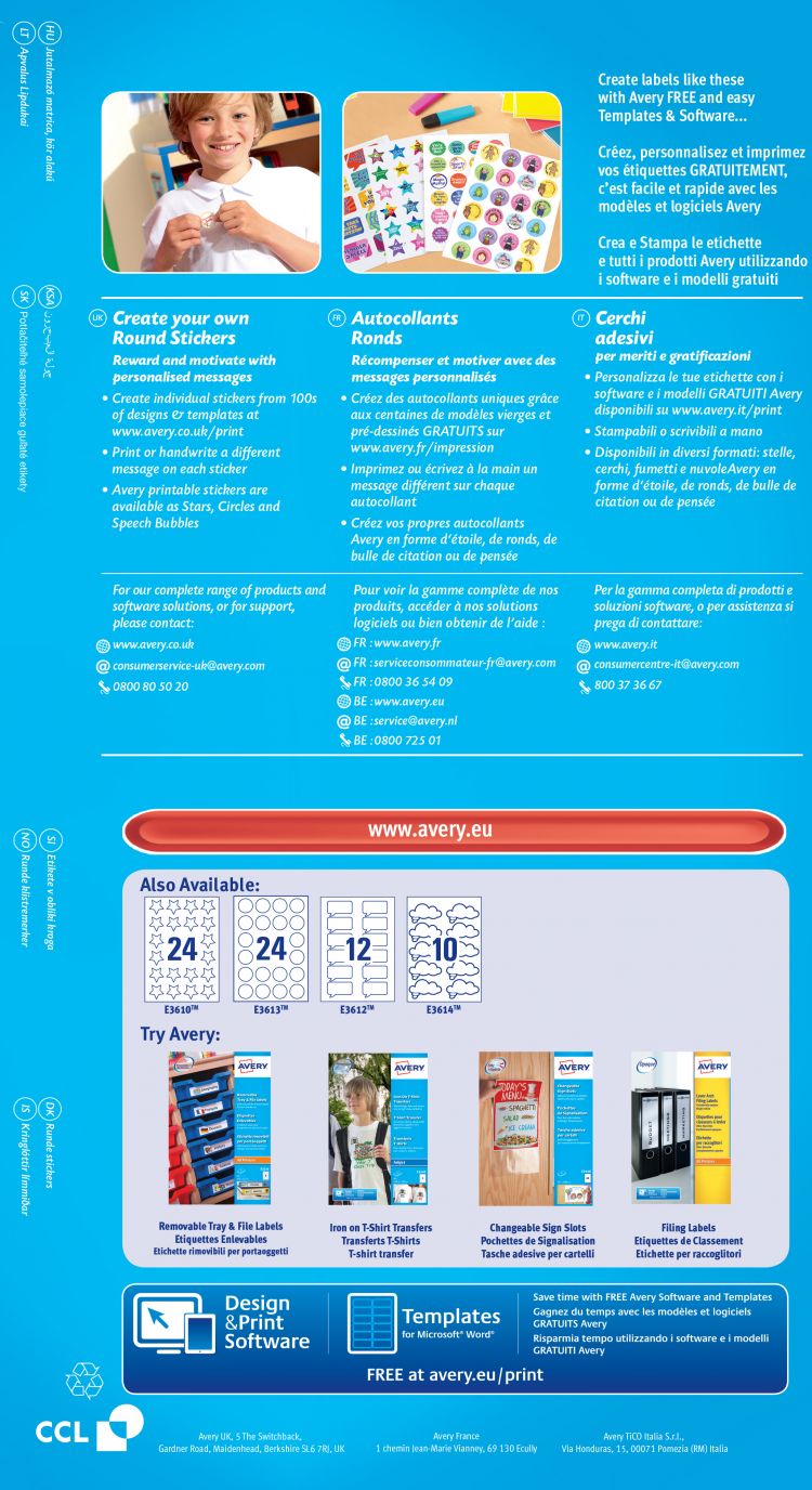 Avery E3613 40mm Round Reward Stickers - Image 6