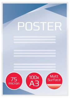 GBC 41660E A3 Matt Document Pouch 2 x 75 Micron 100Pk thumbnail 3