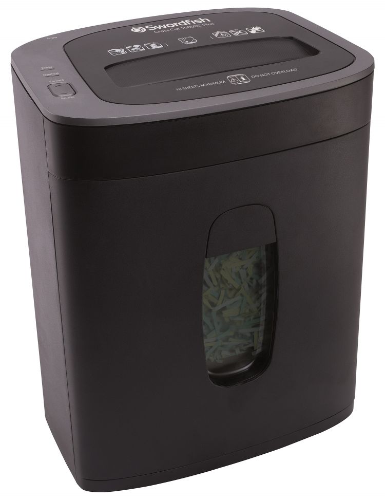 Swordfish 1000XC Plus 10 Sheet Cross Cut Shredder Black - Image 3