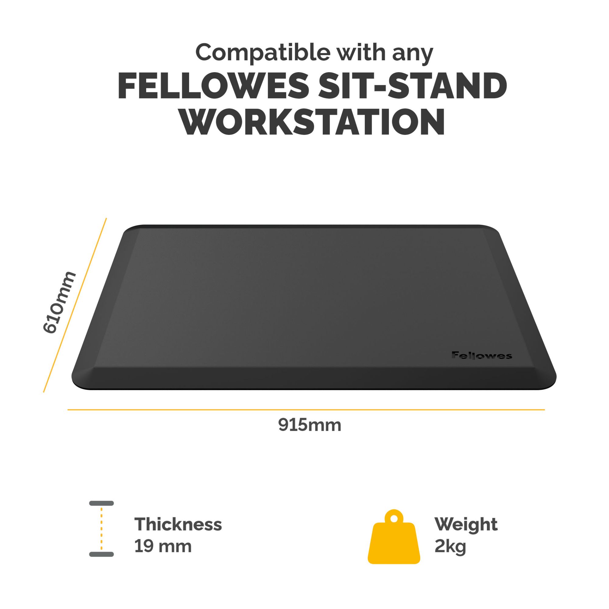 Fellowes 8707001 Everyday Sit Stand Mat