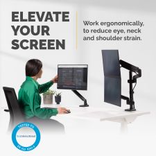 Fellowes 8043401 Platinum Series Dual Vertical Monitor Arm thumbnail 2