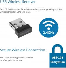 Kensington K75230UK Pro Fit Wireless Keyboard and Mouse thumbnail 9