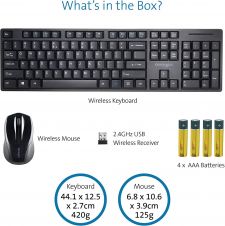 Kensington K75230UK Pro Fit Wireless Keyboard and Mouse thumbnail 4