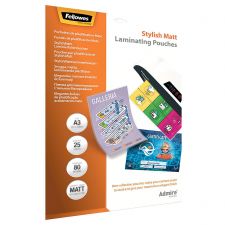 Fellowes 5602201 Admire A3 80Mic Stylish Matt Pouch 25pk