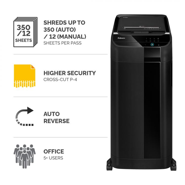 Fellowes AutoMax 350C Cross Cut Shredder - Image 2