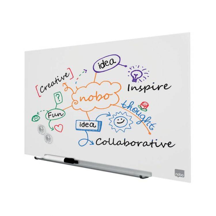 Nobo 1905175 Impression Pro Glass Magnetic Whiteboard 680x380mm - Image 6