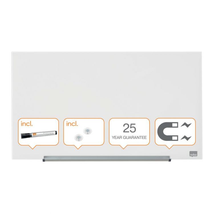 Nobo 1905175 Impression Pro Glass Magnetic Whiteboard 680x380mm - Image 2