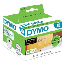 Dymo 99013 36mm x 89mm Address Labels Black On Clear thumbnail 1