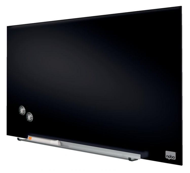 Nobo 1905179 Black Impression Pro Glass Magnetic Whiteboard 680x380mm - Image 2