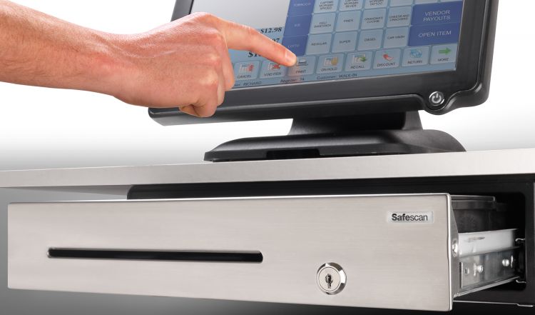 Safescan HD-4141S Heavy Duty Cash Drawer with 8 Coin and 4 Note Trays - Image 5