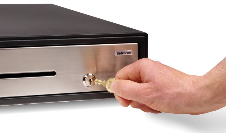 Safescan HD-4141S Heavy Duty Cash Drawer with 8 Coin and 4 Note Trays - Image 7