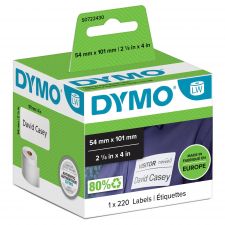 Dymo 99014 54mm x 101mm Shipping Name Badge Labels Black on White thumbnail 1