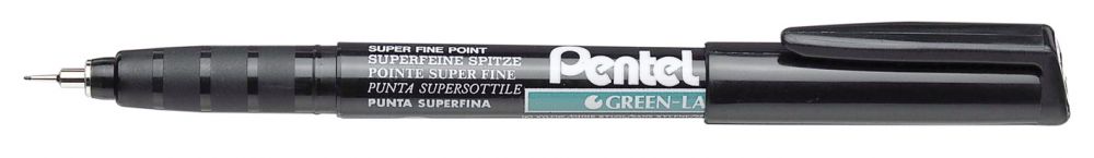 Pentel NMF50 12 Pack Black Permanent Marker Superfine Tip 0.3mm Line