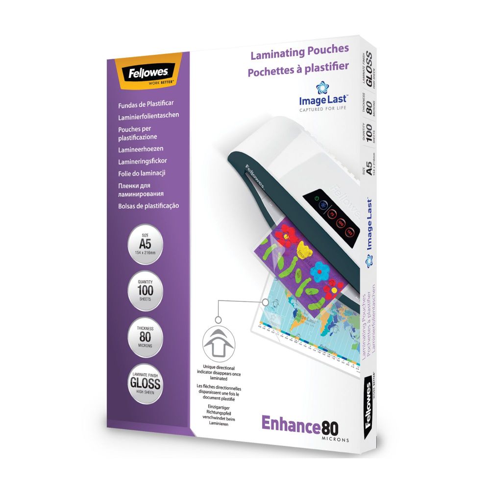 Fellowes 53060 IL A5 80Mic Pouch 100pk