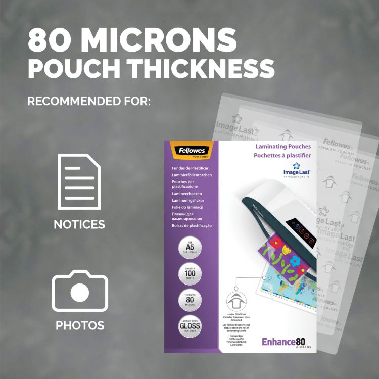 Fellowes 53060 IL A5 80Mic Pouch 100pk - Image 6