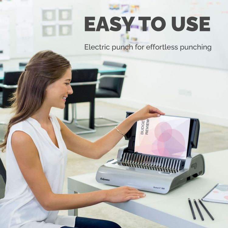 Fellowes Quasar 500 A4 Electric Comb Binder - Image 7