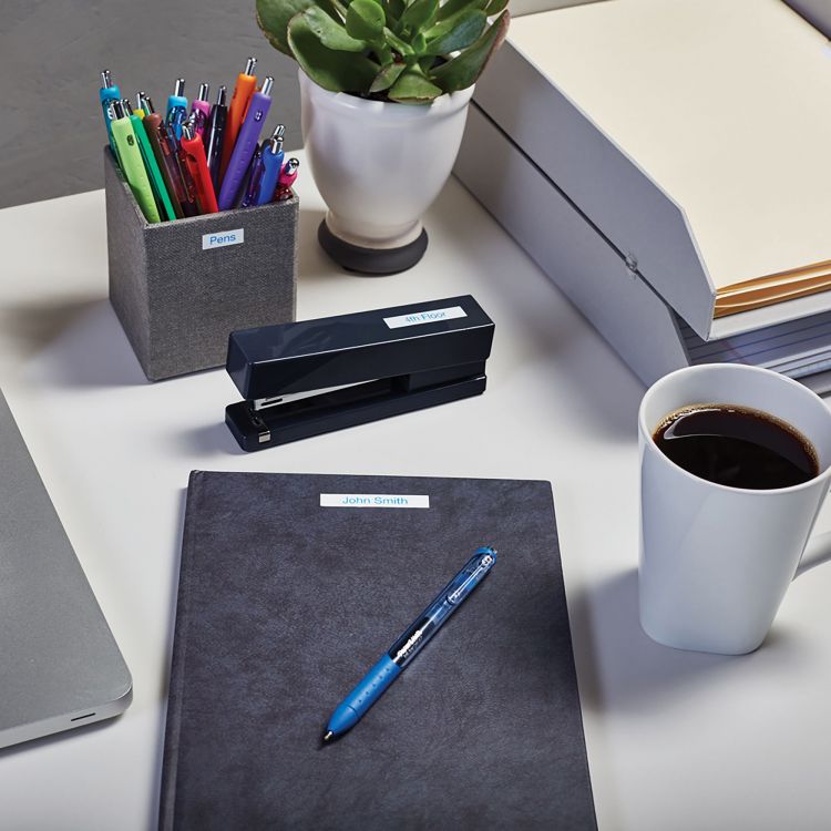 Dymo 40914 D1 9mm x 7m Blue on White Tape - Image 8