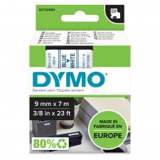Dymo 40914 D1 9mm x 7m Blue on White Tape thumbnail 1