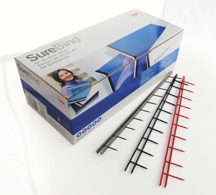 GBC 1132850 25mm Black Surebind Strips - Image 3