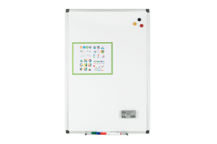 Bi-Office Maya Enamel Aluminium Framed Whiteboard 1200x900mm - Image 9