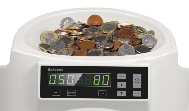 Safescan 1250 GBP Automatic Coin Counter and Sorter - Image 5