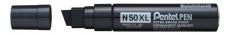 Pentel N50XL 6 Pack Black Permanent Marker Jumbo Chisel Tip 17mm Line thumbnail 1