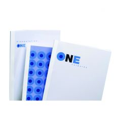 GBC IB370120 A4 Clear Silk White Thermal Binding Cover 35mm Pack of 50 thumbnail 1