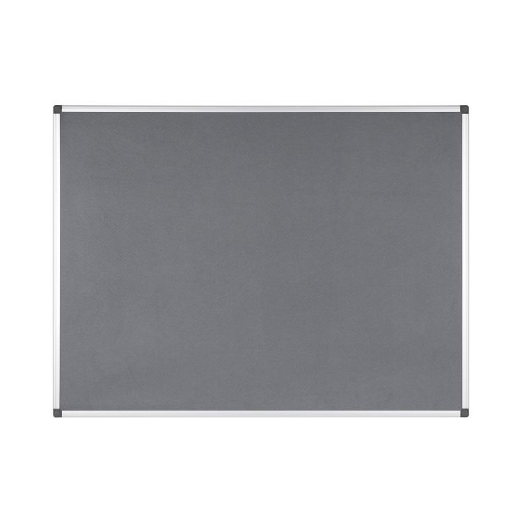 Bi-Office Maya Grey Felt Noticeboard Aluminium Frame 1200x1200 - Image 5