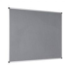 Bi-Office Maya Grey Felt Noticeboard Aluminium Frame 1200x1200 thumbnail 4