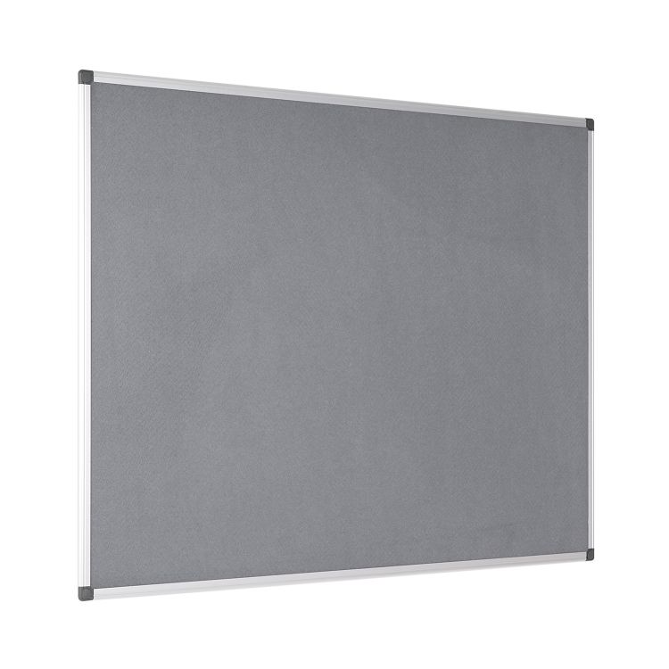 Bi-Office Maya Grey Felt Noticeboard Aluminium Frame 1200x1200 - Image 4