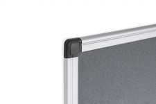 Bi-Office Maya Grey Felt Noticeboard Aluminium Frame 1200x1200 thumbnail 2