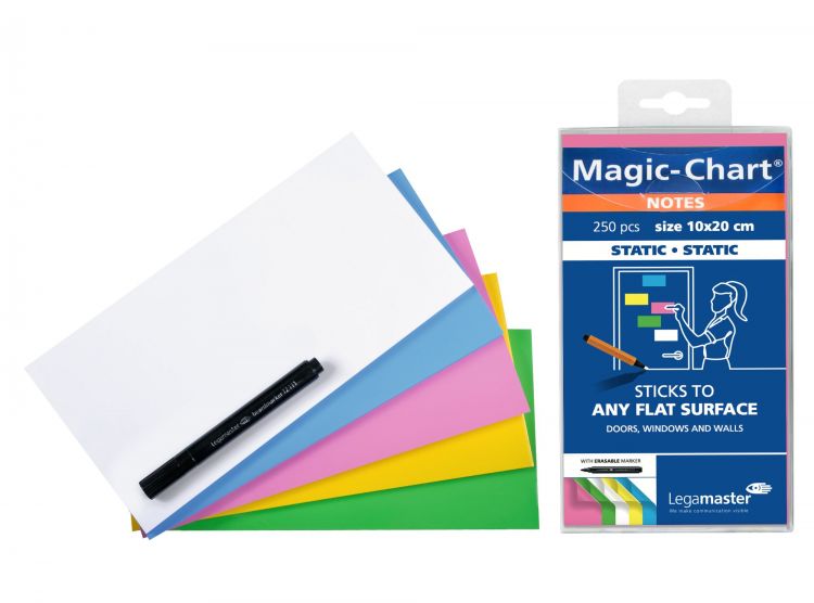 Legamaster Magic-Chart notes 10x20cm assorted Pack of 250 sheets - Image 1